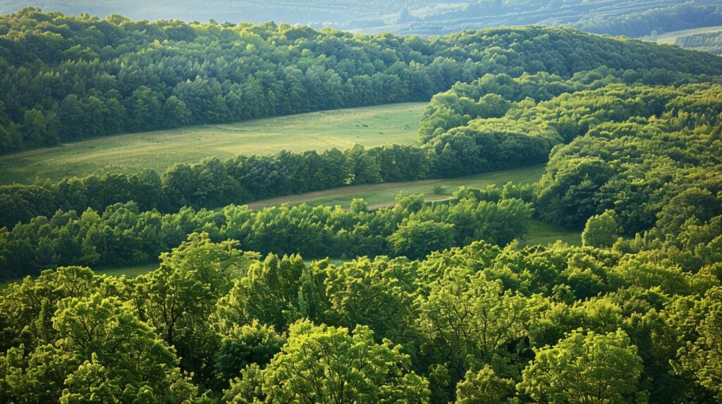 Forêt française de chênes et d'épicéas